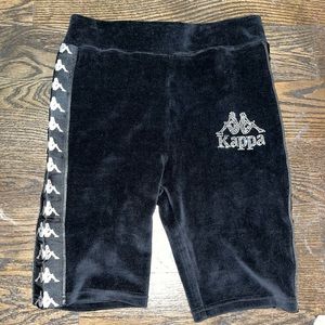 KAPPA velvet biker shorts with rhinestones